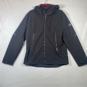 Michael Kors Black Soft Shell Hooded Jacket Size Large